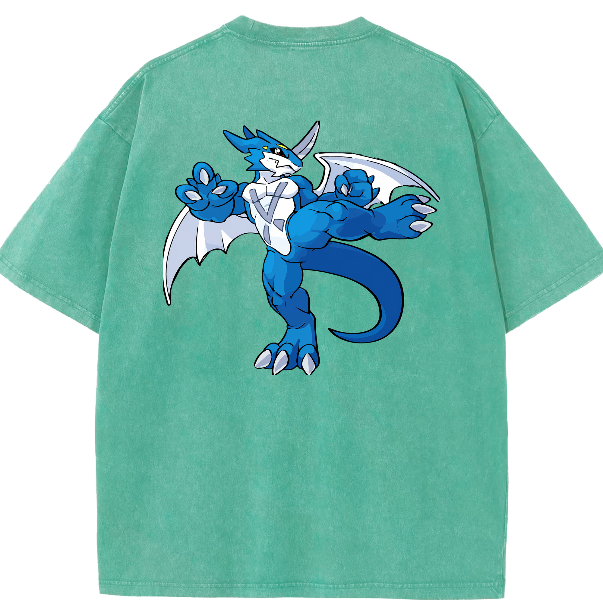 （画像用） Digimon デジタルモンスター/デジモン 綿100% ヴィンテージ風 半袖Tシャツ（背面プリント）